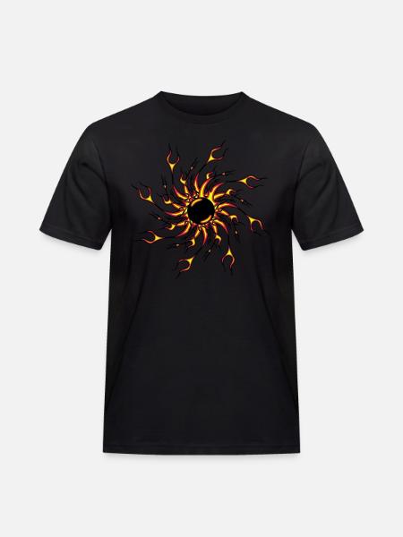 Fire flames fireball - Men's Workwear T-Shirt - black