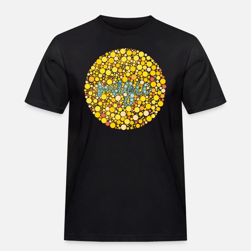 Magic Sehtest - Männer Workwear T-Shirt - Schwarz