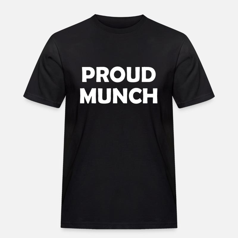 Stolzer Munch - Männer Workwear T-Shirt - Schwarz