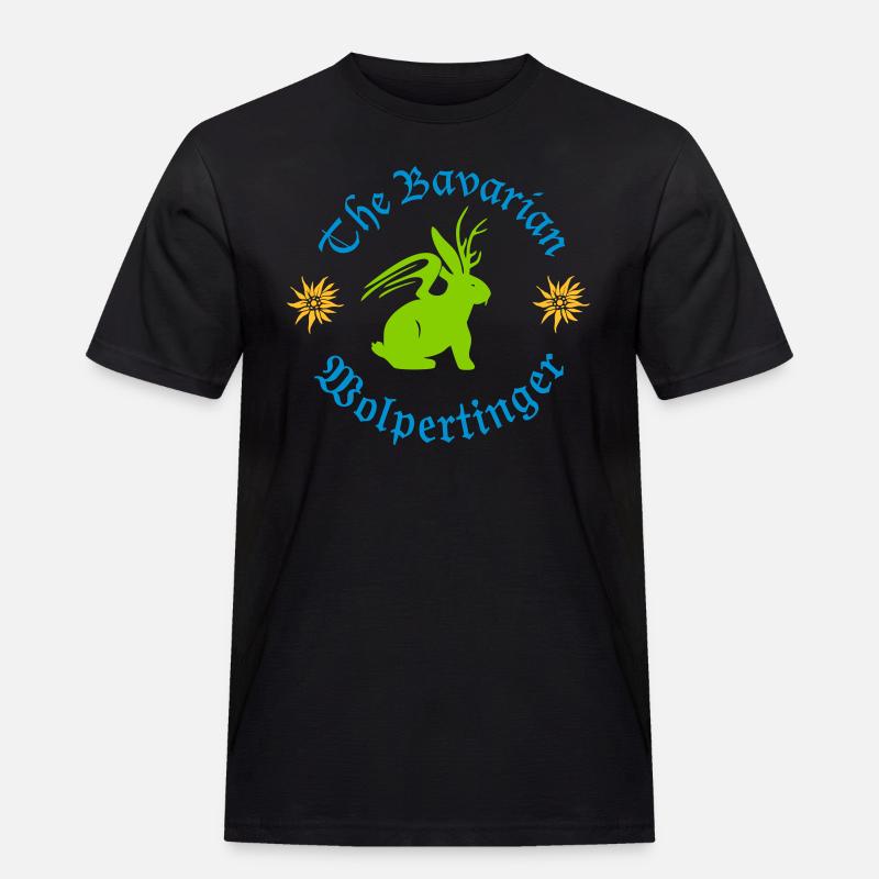 Wolpertinger V2 - Männer Workwear T-Shirt - Schwarz