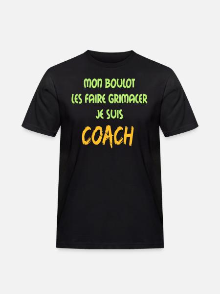 Mon boulot coach 1 - Men's Workwear T-Shirt - black