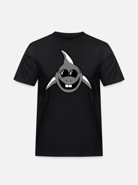 Hai Fisch sonnenbrille - Männer Workwear T-Shirt - Schwarz