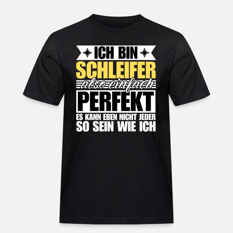 Perfekter Schleifer - Männer Workwear T-Shirt - Schwarz