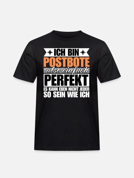 Perfekter Postbote - Männer Workwear T-Shirt - Schwarz