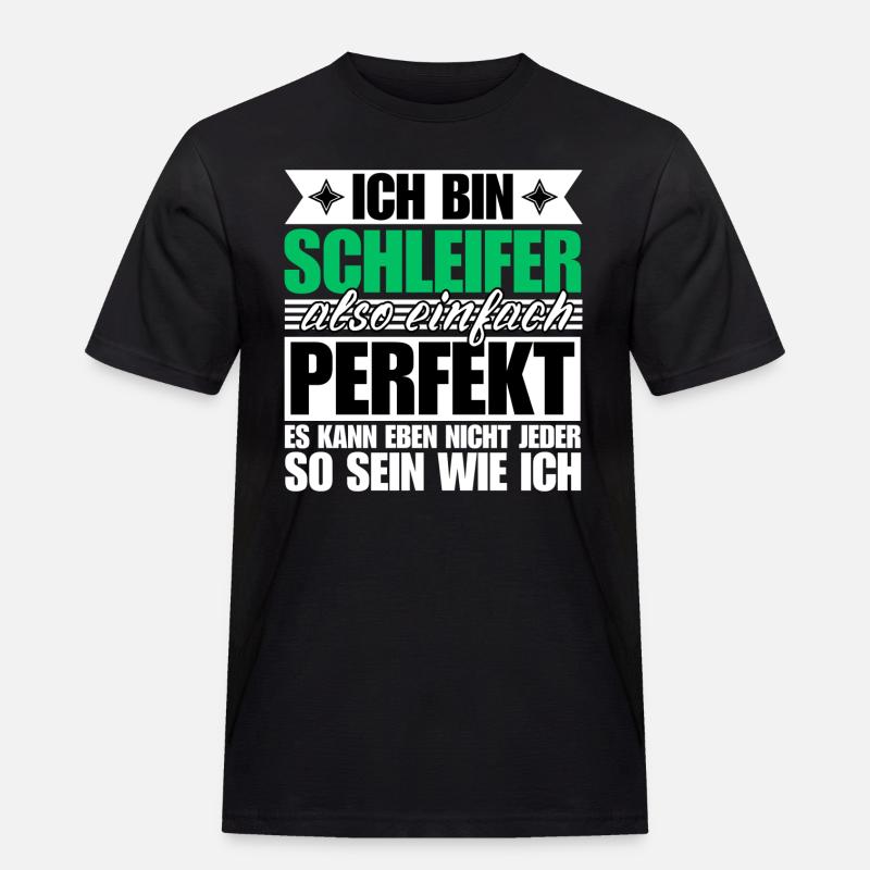 Perfekter Schleifer - Männer Workwear T-Shirt - Schwarz