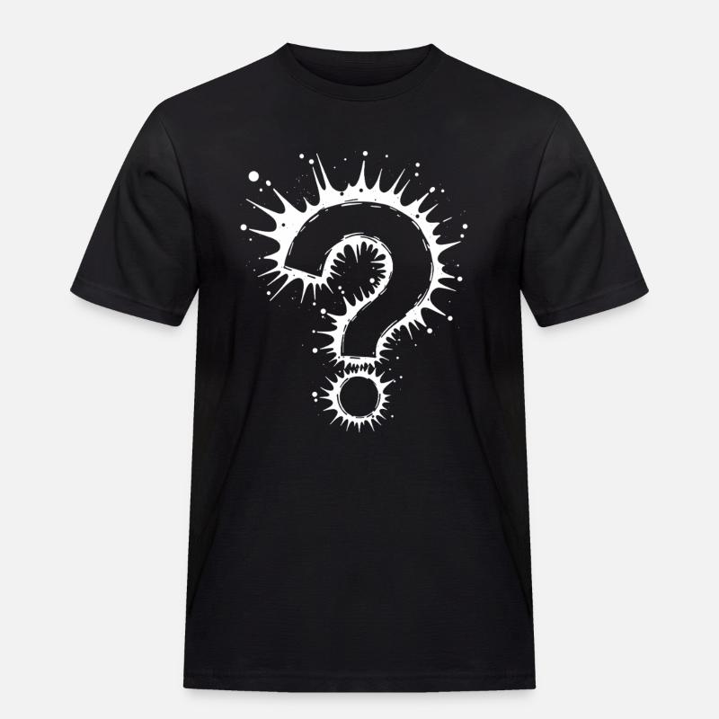 What Question Mark Splash - Men's Workwear T-Shirt - black
