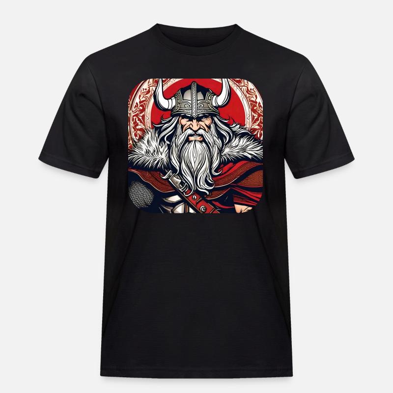Stolzer Wikinger Krieger Germane - Männer Workwear T-Shirt - Schwarz