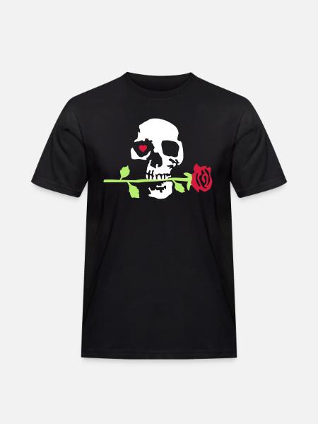 death_rose_092011_a_3c - Männer Workwear T-Shirt - Schwarz