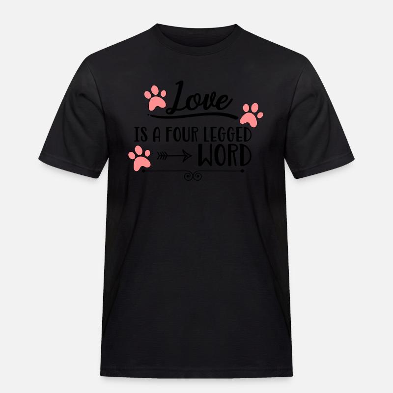 Hund - Männer Workwear T-Shirt - Schwarz