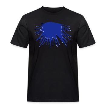 Blob drip stain - Men's Workwear T-Shirt - black - Front - AI Model Male 178 light (178cm)