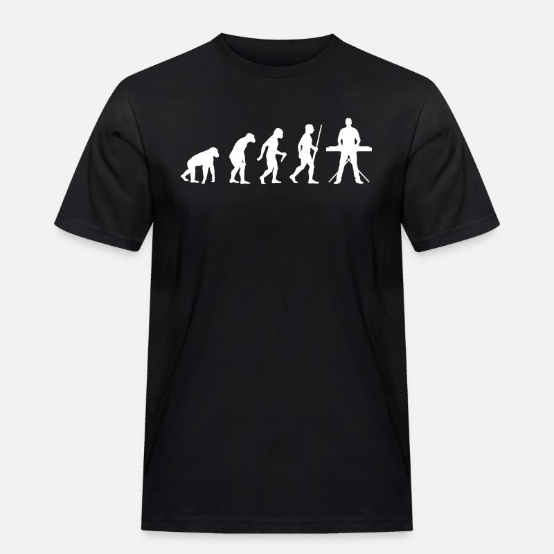 Keyboard Evolution - Männer Workwear T-Shirt - Schwarz