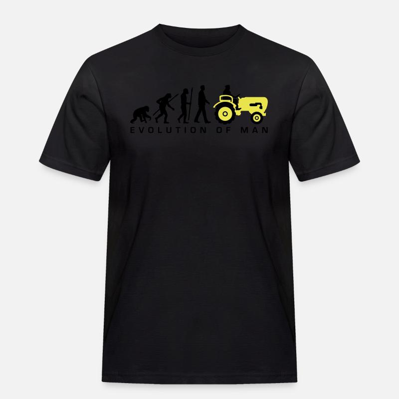 evolution_bauer_mit_traktor_032013_a_2c - Männer Workwear T-Shirt - Schwarz