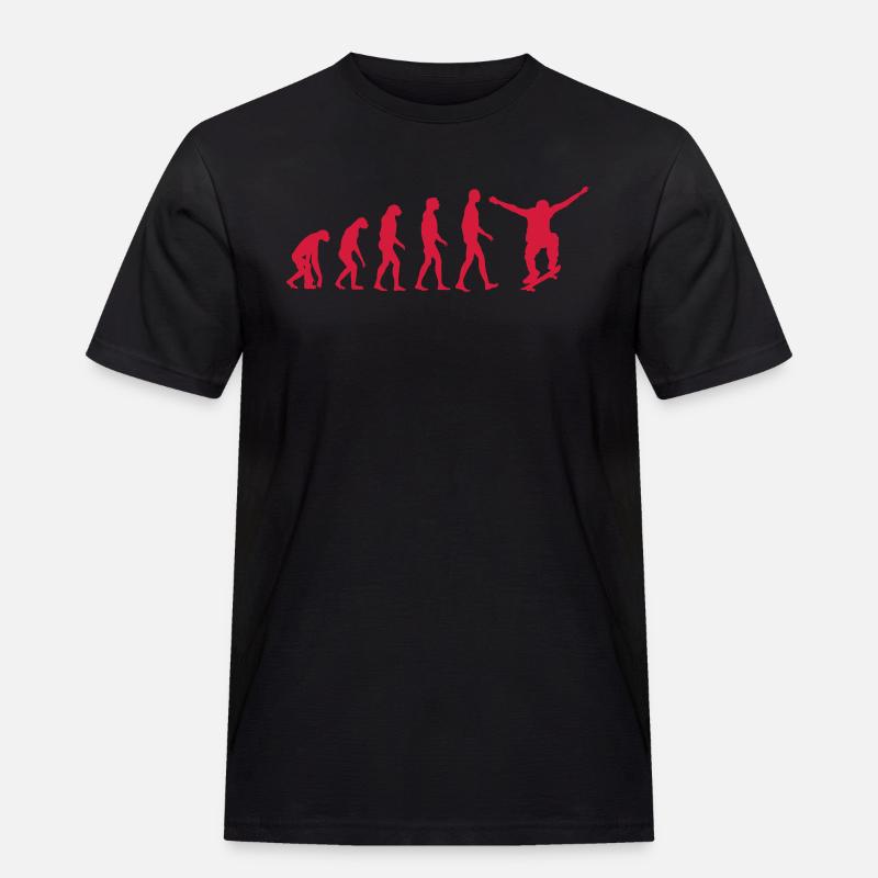 skate evolution - Männer Workwear T-Shirt - Schwarz
