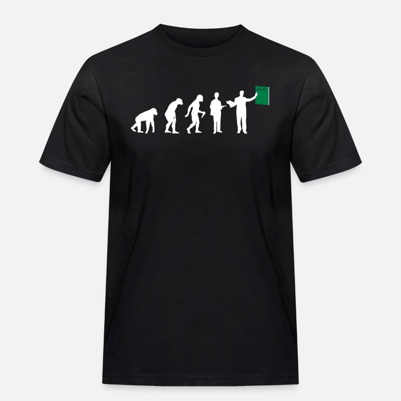 Teacher Evolution - Männer Workwear T-Shirt - Schwarz
