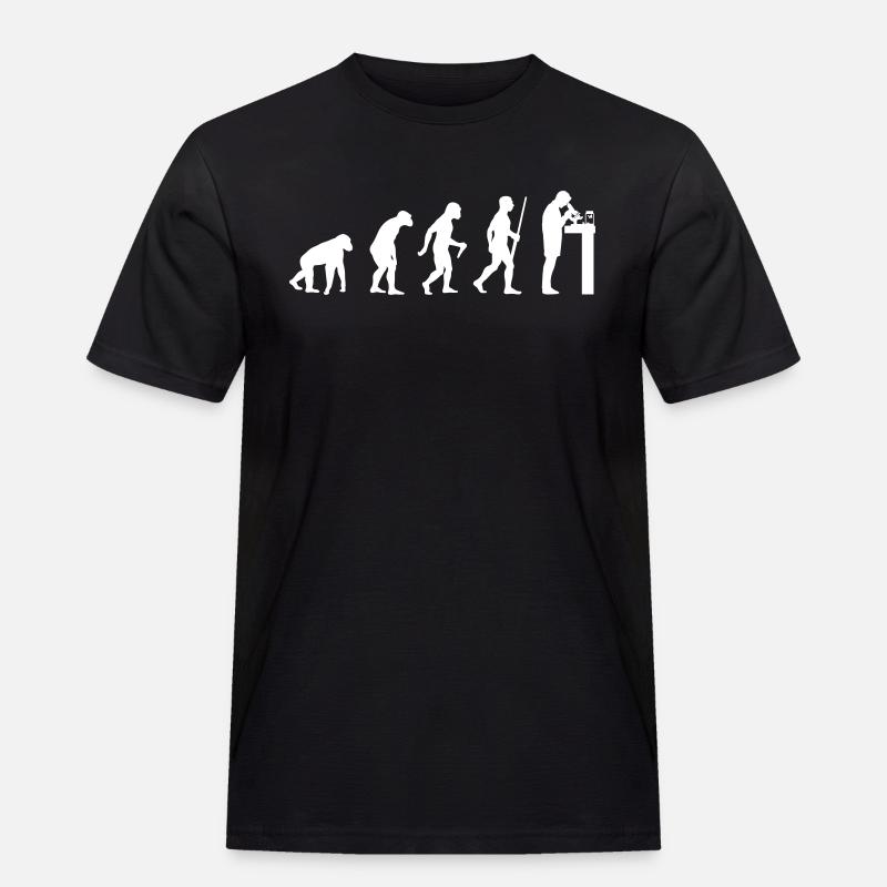 Biologe Evolution - Männer Workwear T-Shirt - Schwarz