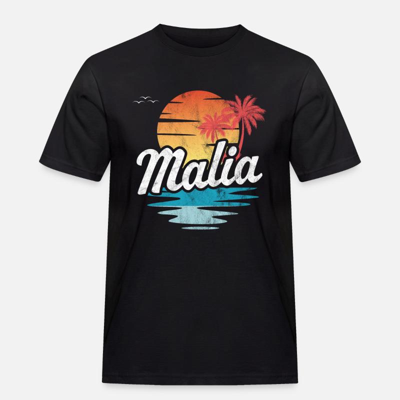 Malia - Männer Workwear T-Shirt - Schwarz