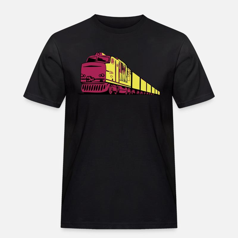 Güterzug Eisenbahn lok - Männer Workwear T-Shirt - Schwarz