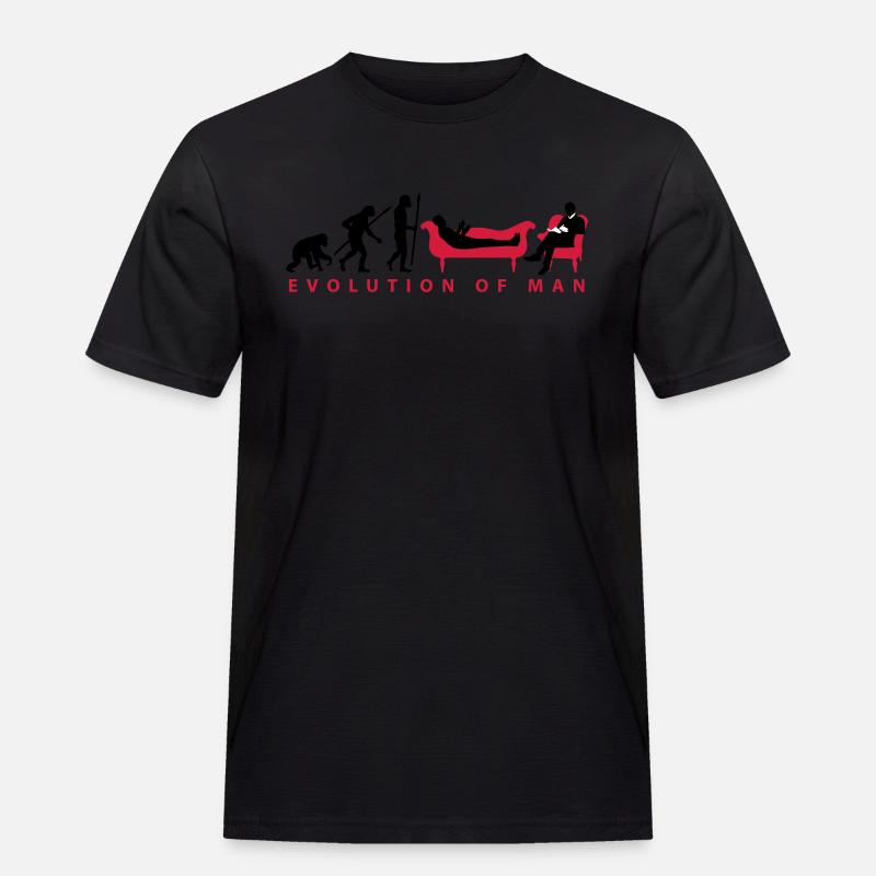 evolution_therapeut_psychologe_11_2016_c - Männer Workwear T-Shirt - Schwarz