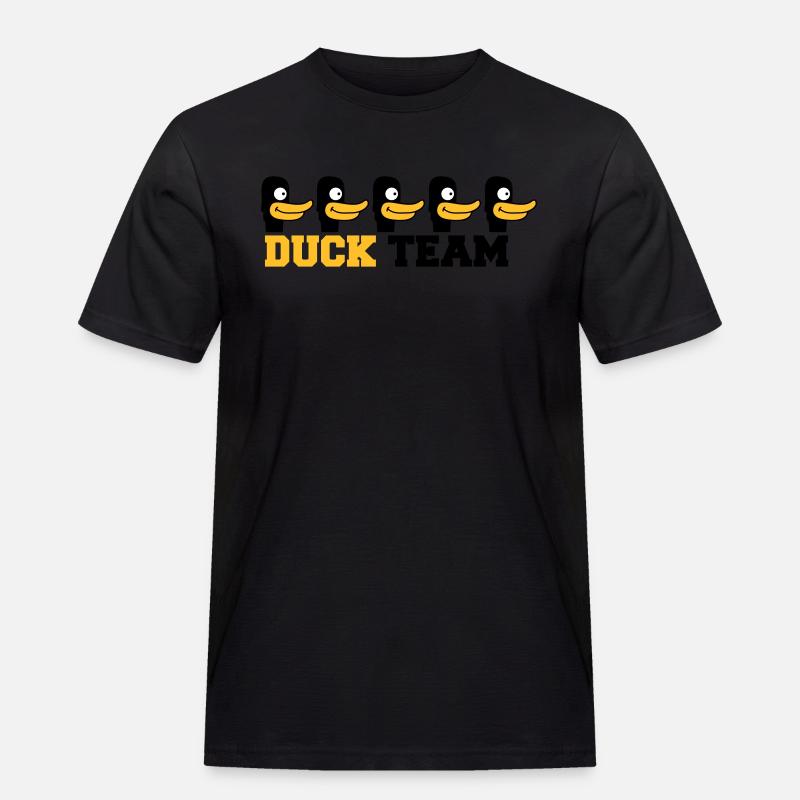 Duck Team - Männer Workwear T-Shirt - Schwarz