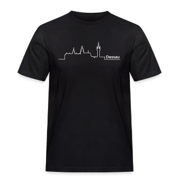 dessau skyline - Männer Workwear T-Shirt - Schwarz - Vorne - AI Model Male 178 light (178cm)