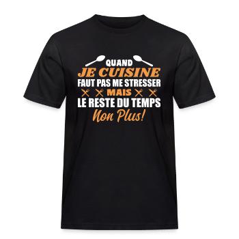 Ch'ti Cuisinier, Cuisine Nord Pas De Calais Humour - T-shirt Workwear homme - noir - Devant - AI Model Male 178 light (178cm)