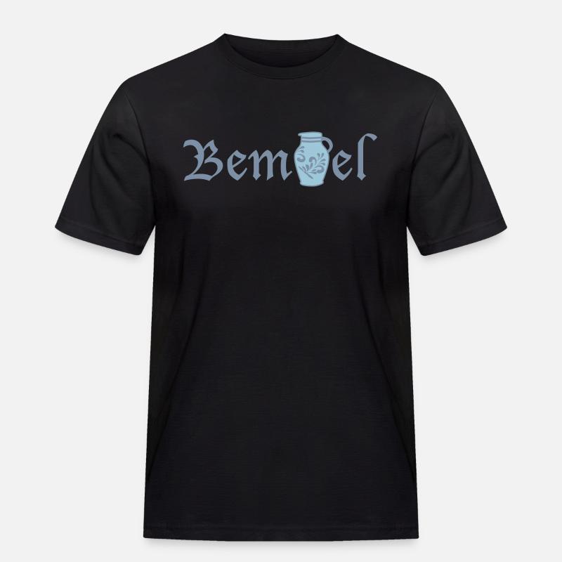 Deutscher Bembel FFM - Männer Workwear T-Shirt - Schwarz