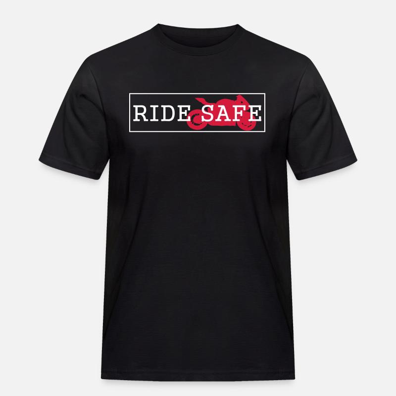 Ride Safe - Männer Workwear T-Shirt - Schwarz
