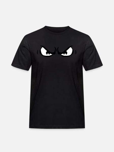 2 evil dangerous angry eyes - Men's Workwear T-Shirt - black