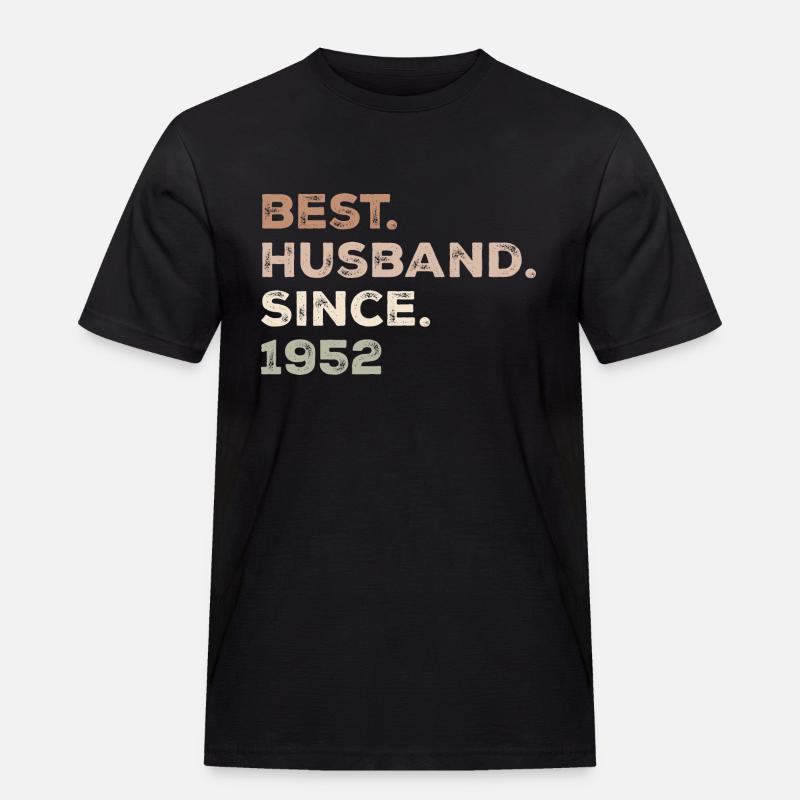 Bester Ehemann seit 1952 Jubiläumsgeschenk - Männer Workwear T-Shirt - Schwarz