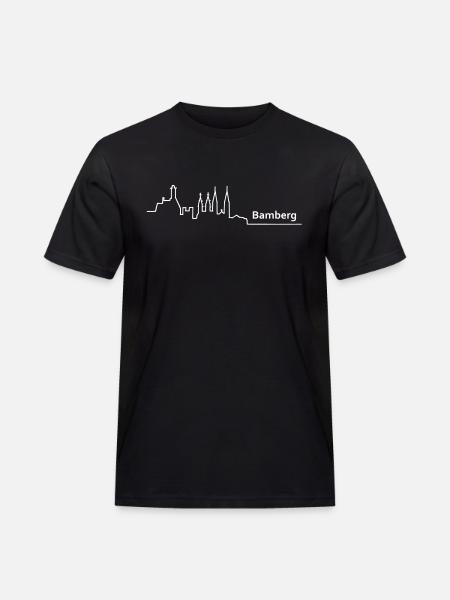 bamberg skyline - Männer Workwear T-Shirt - Schwarz