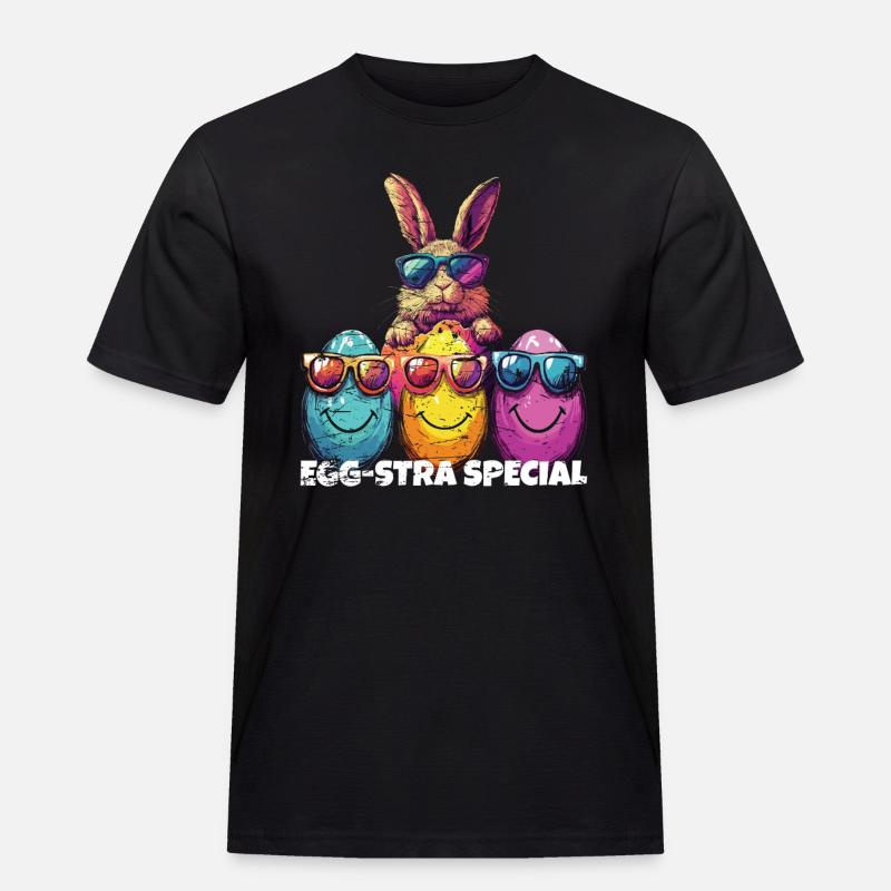Egg-stra Spezial Ostereier - Männer Workwear T-Shirt - Schwarz