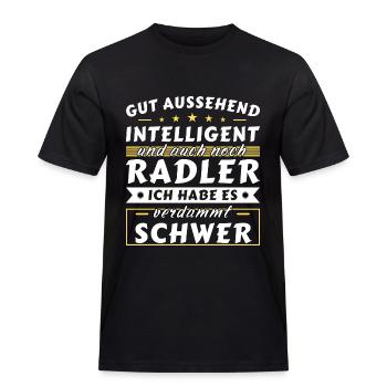 Gut aussehend intelligent - Radler Edition - Männer Workwear T-Shirt - Schwarz - Vorne - AI Model Male 178 light (178cm)