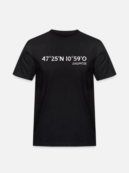 Zugspitze coordonnées sommet - T-shirt Workwear homme - noir