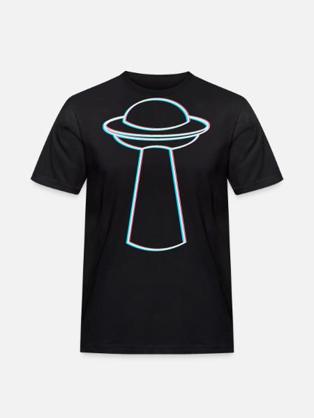 UFO Glitch – Rave & Techno Vibes - Men's Workwear T-Shirt - black