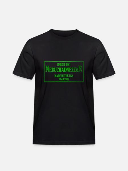 Nebuchadnezzar Schiff Matrix Geschenkidee - Männer Workwear T-Shirt - Schwarz