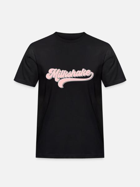 Milkshake | Farben änderbar - Männer Workwear T-Shirt - Schwarz