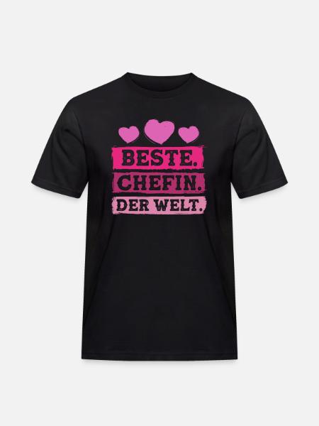 Beste Chefin der Welt - Männer Workwear T-Shirt - Schwarz