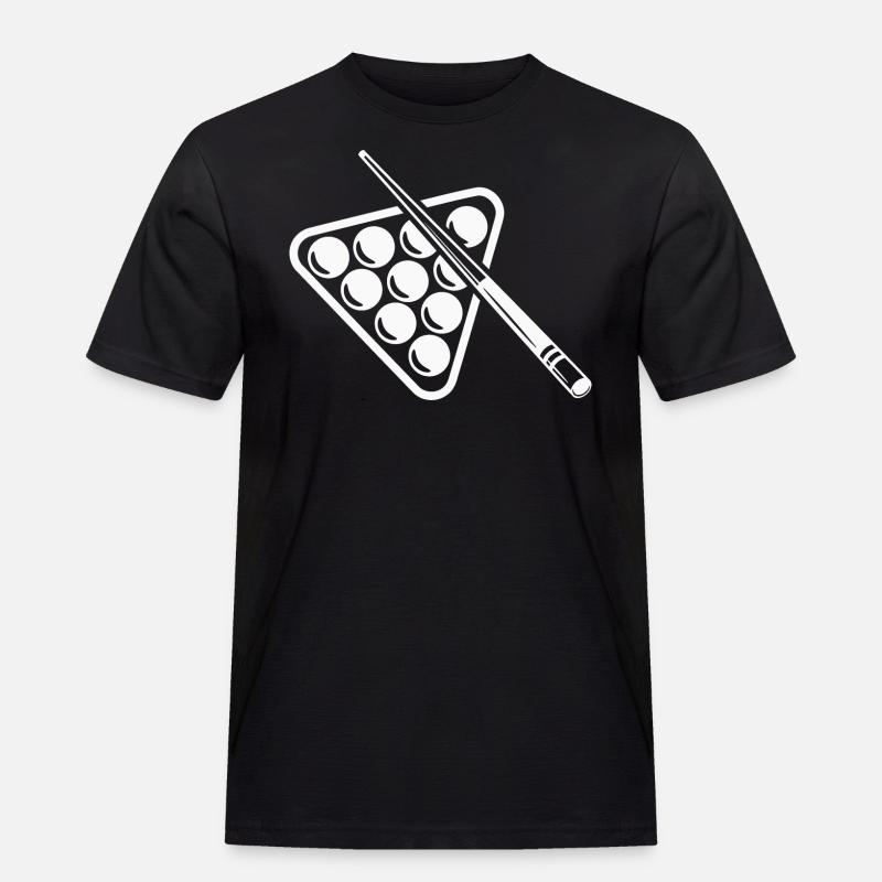 Billard Queue Billardkugeln Billardspieler - Männer Workwear T-Shirt - Schwarz