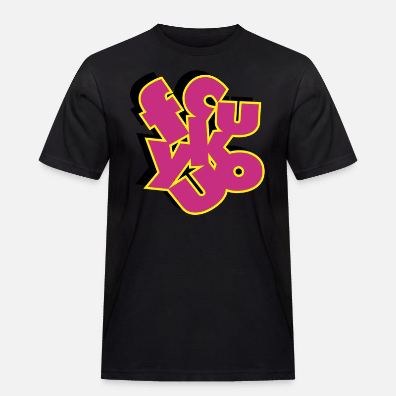 fcukyuo_3C_3D - Männer Workwear T-Shirt - Schwarz