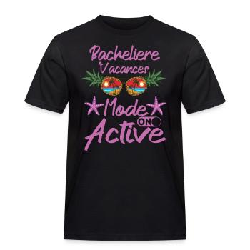 Baccalauréat 2023 Cadeau Réussite Bac Vacances - T-shirt Workwear homme - noir - Devant - AI Model Male 178 light (178cm)