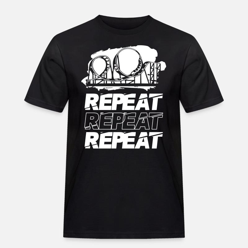 Roller Coaster Repeat Repeat Repeat - Men's Workwear T-Shirt - black