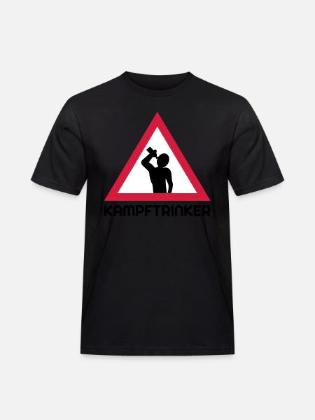 Kampftrinker - Männer Workwear T-Shirt - Schwarz
