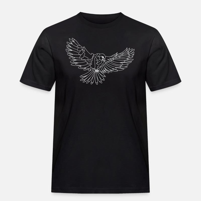 Ein Raubvogel - Männer Workwear T-Shirt - Schwarz