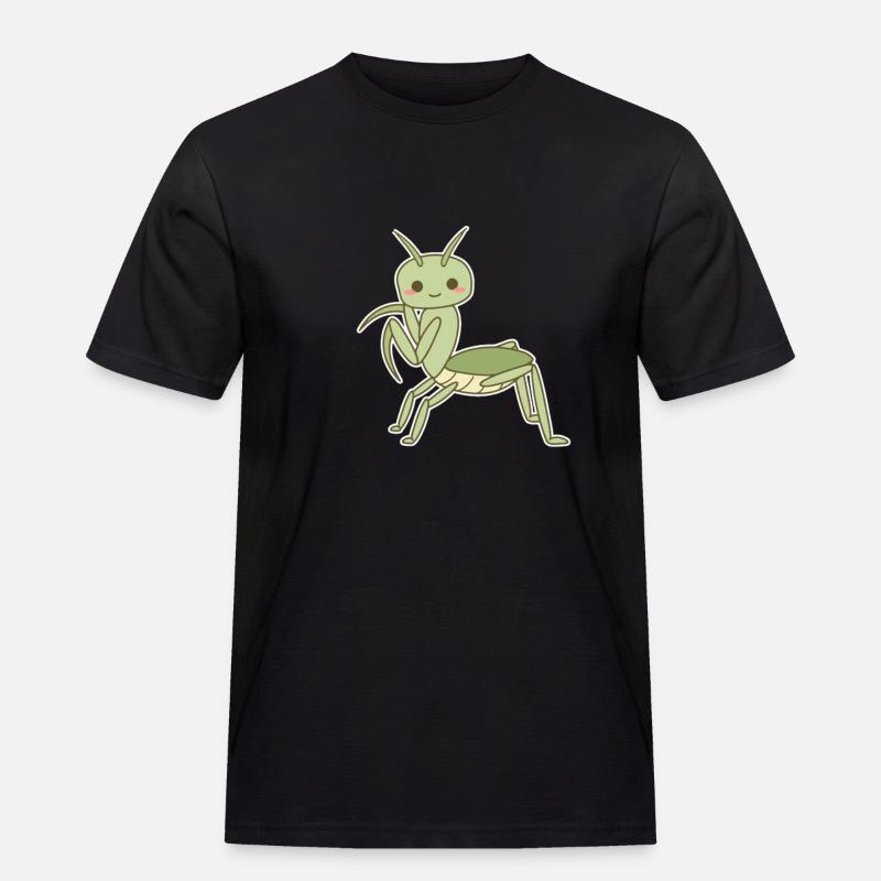 Elegante Gottesanbeterin - Männer Workwear T-Shirt - Schwarz