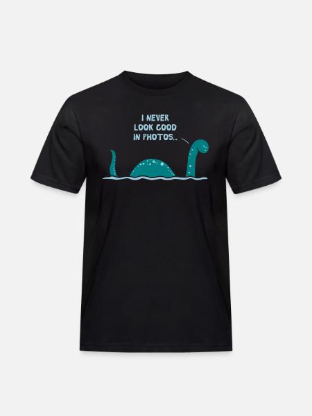 Nessie / Illustration - Männer Workwear T-Shirt - Schwarz