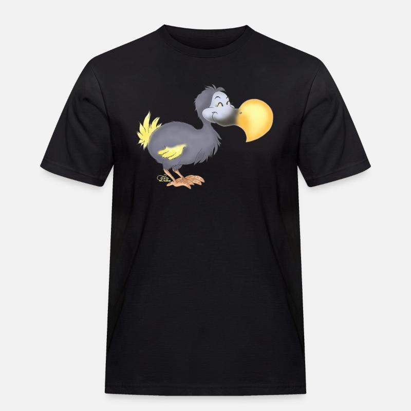 Dropsiger Dodo - Männer Workwear T-Shirt - Schwarz