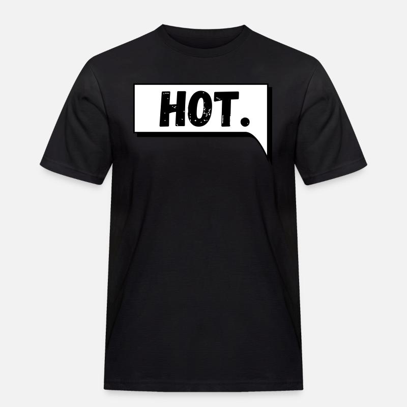 Comic Speech Bubble Hot - Men's Workwear T-Shirt - black