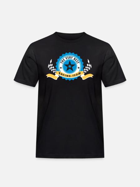 RACING-TEAM - Männer Workwear T-Shirt - Schwarz