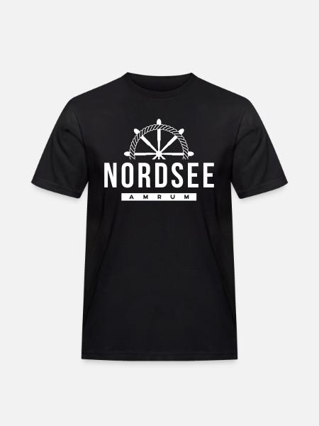 Amrum - Männer Workwear T-Shirt - Schwarz