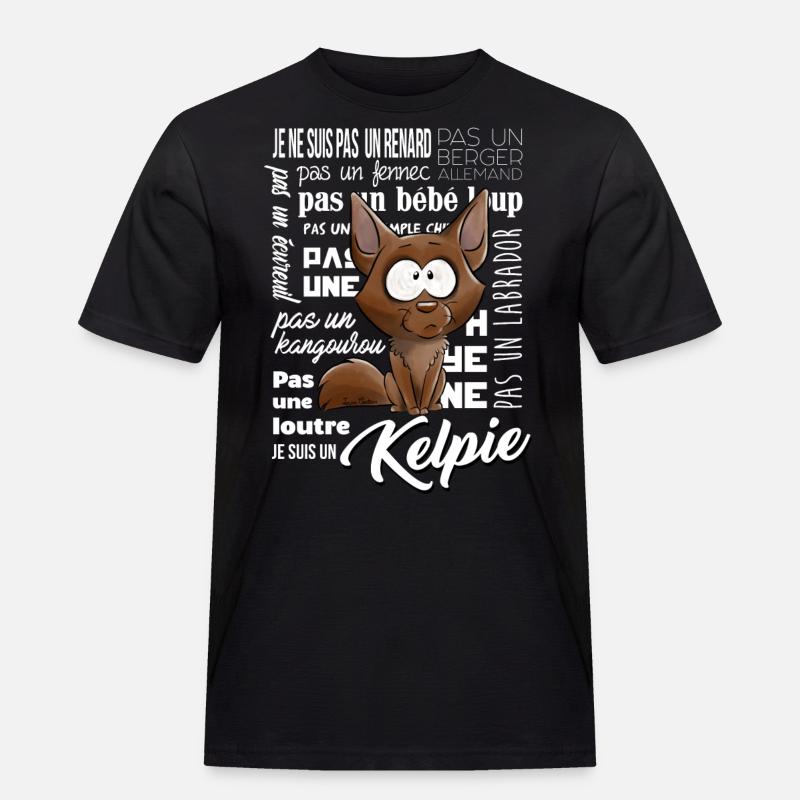 Ich bin ein Kelpie - Männer Workwear T-Shirt - Schwarz